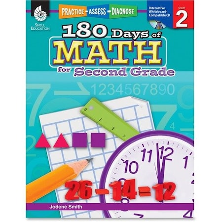 Shell Education Teacher Created Materials Teachers Aid Book, 180 Days of Math, GR 2 SHL50805